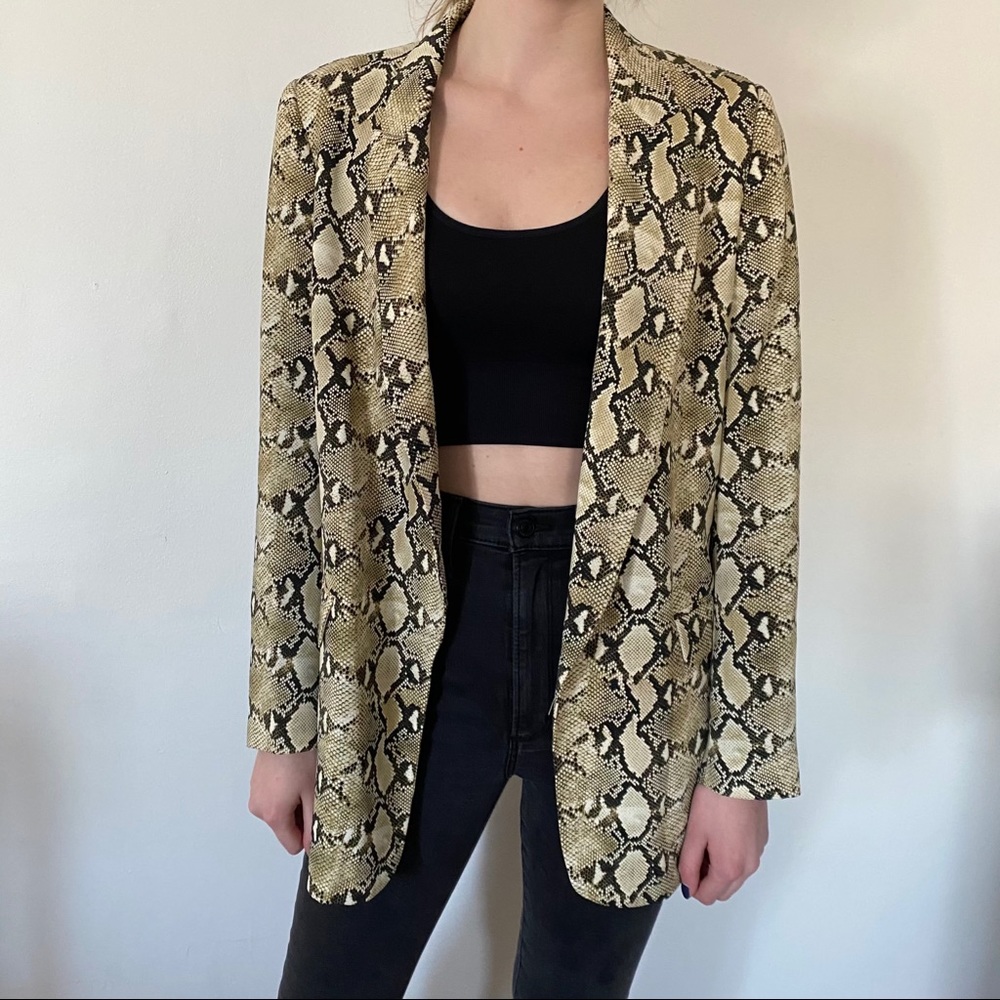 Zara Snakeskin Blazer